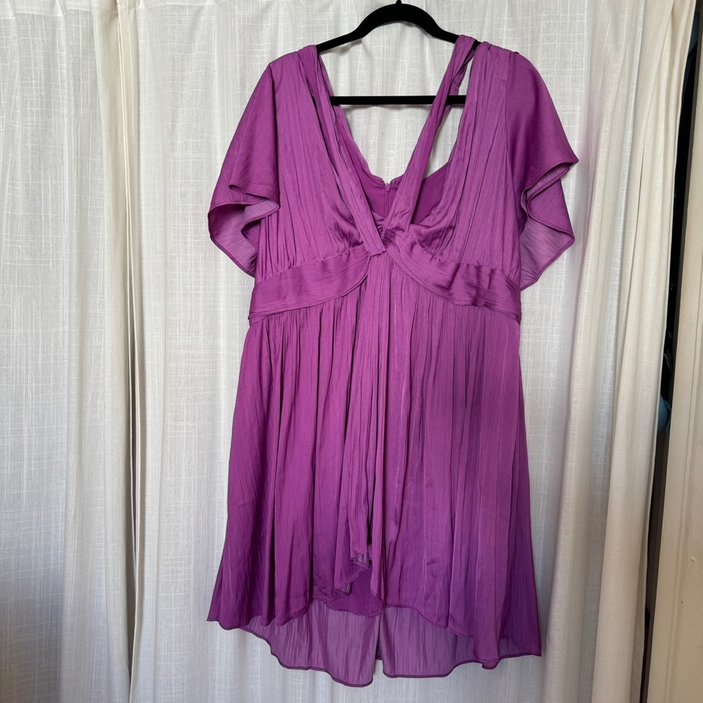 Anthropologie Purple Mini Dress